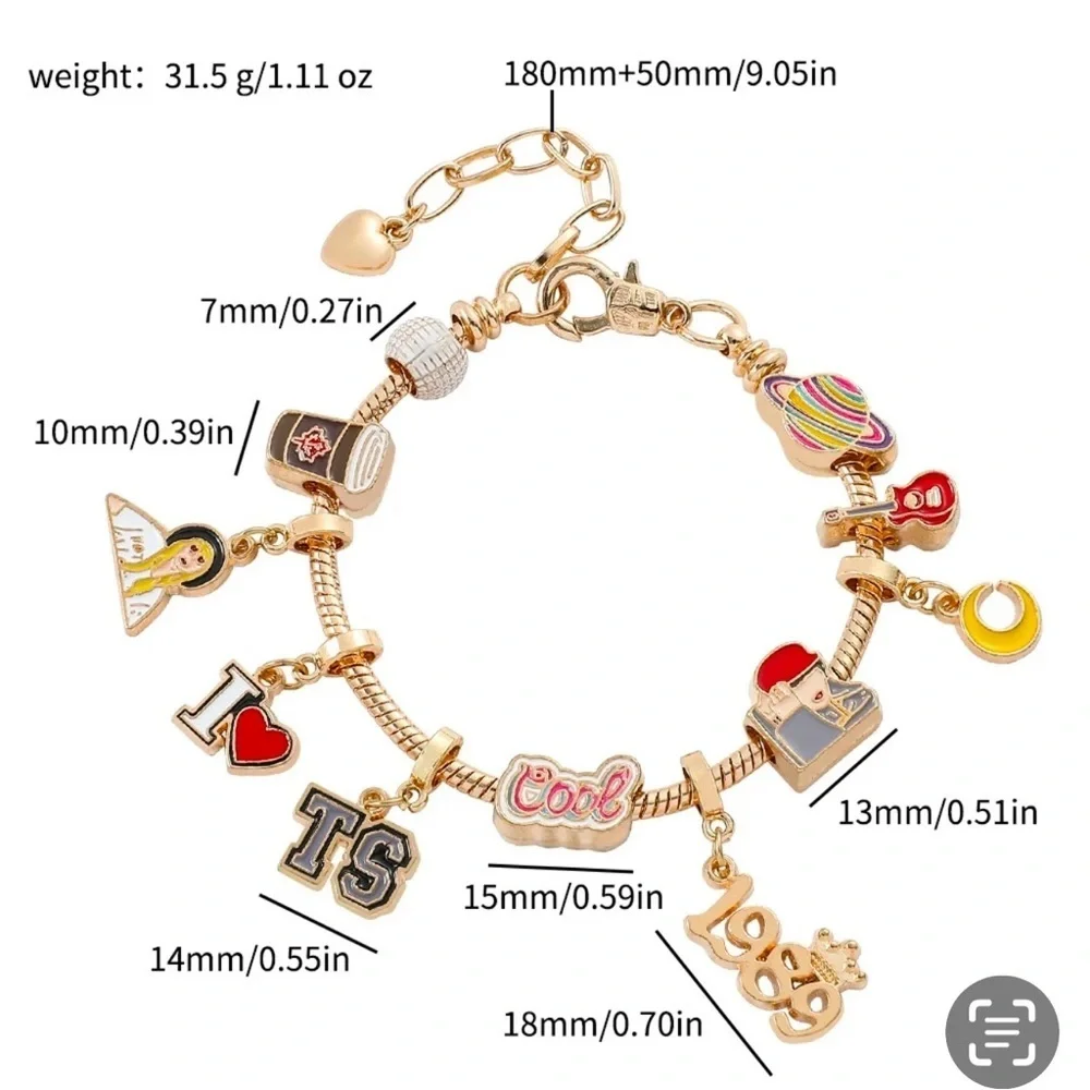 Trendy 1989 Girl's Charm Bracelet